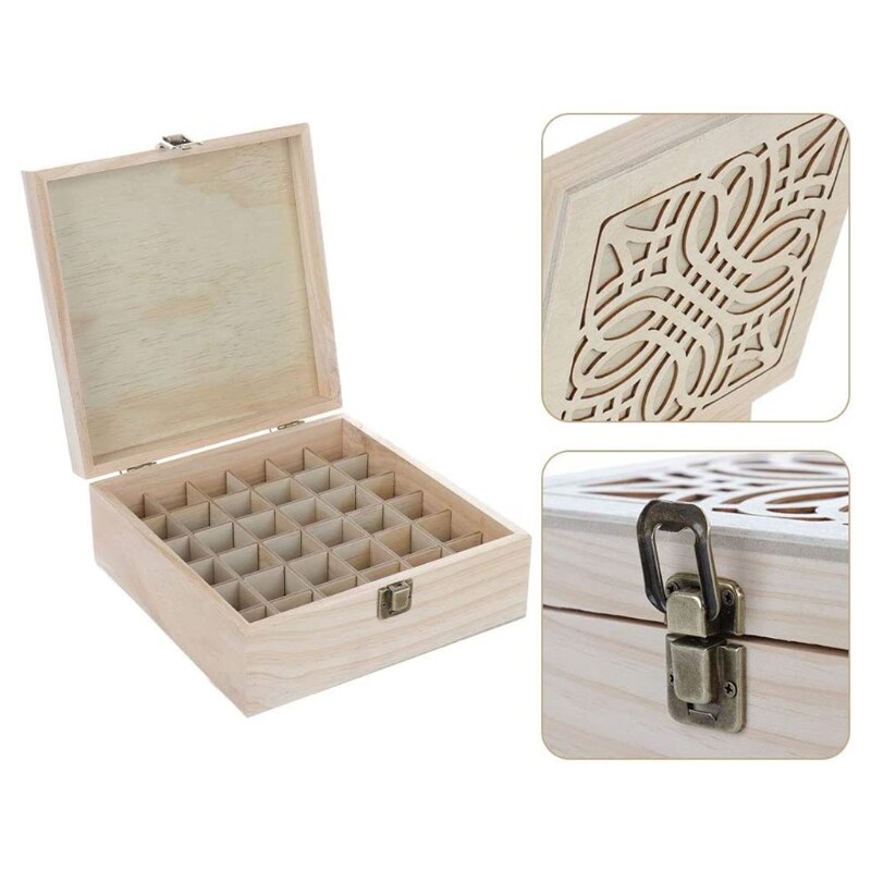 36Slot Etherische Olie Fles Houten Storage Case Aromatherapie Olie Fles Organiseren