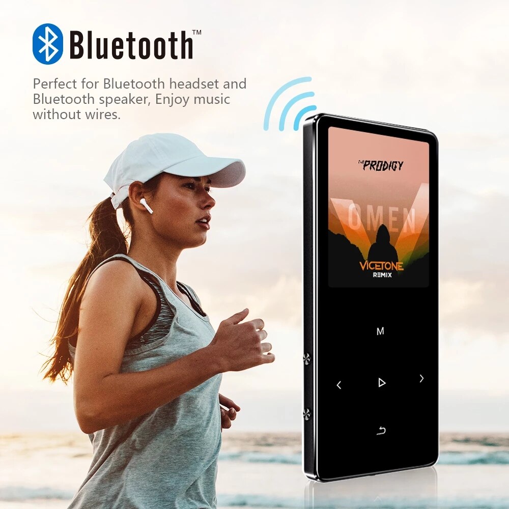 Mp3 Player X2 Hifi Metal Portable Bluetooth Music Walkman with Fm Radio Recording Built-in Speaker Touch Key 1.8 Inch Tft Screen