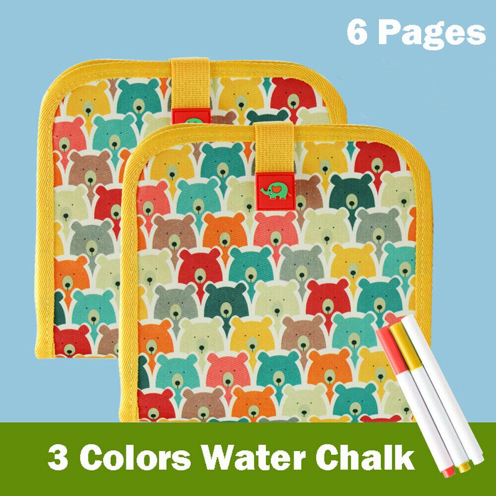 3 stil sletbart magnetisk vand skrivning tegning maleri bog tavle pen doodle legetøj børn: Bær 6 sider