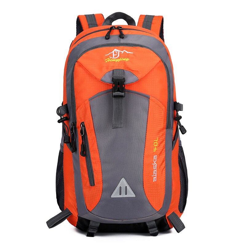 Mochila impermeable de 40L para senderismo y escalada, bolsa para deportes al aire libre, mochila de viaje para acampar en montaña, mochila para Trekking para hombre y mujer: Orange