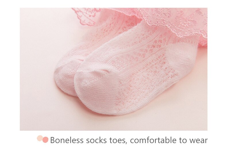 Summer Retro Lace Kids Girls Socks Ruffle Frilly Socks Girls Princess Mesh Solid Cotton Short Sock White School Dance Socks