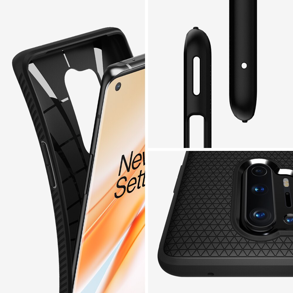 Spigen OnePlus 8 Pro Case Liquid Air Matte Black Lightweight Anti-Slip Phone Cases & Covers for OnePlus 8 Pro