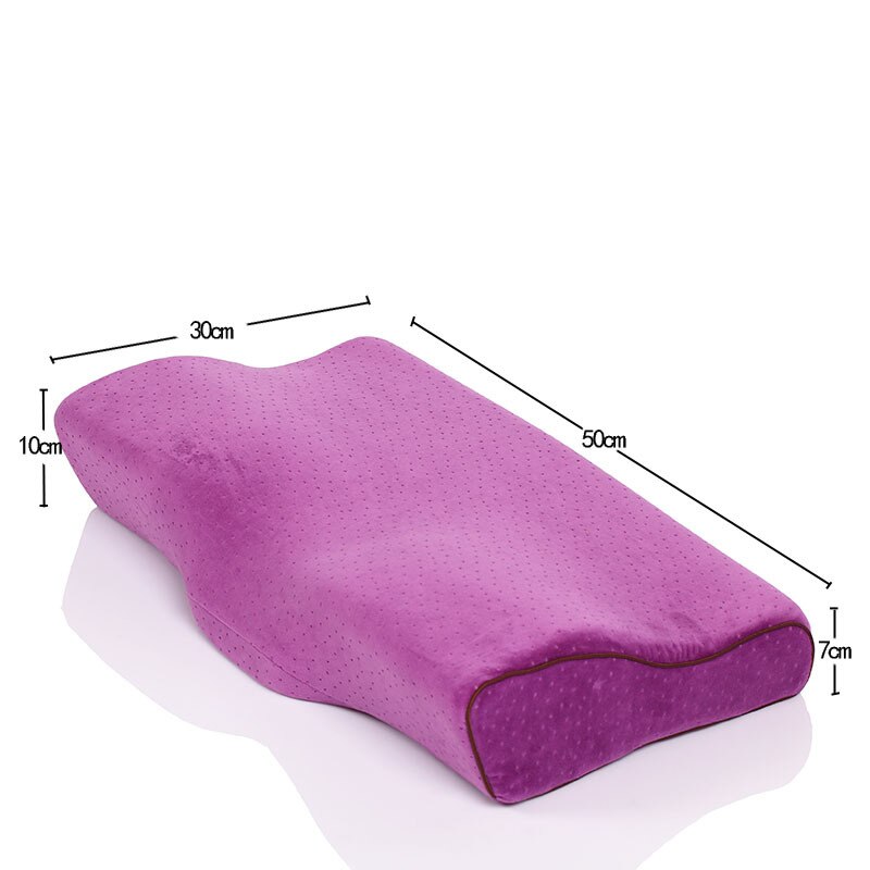 pillow kussens nekkussen body pillow hoofdkussen neck pillow nek kussen pillows gel kussen kussen vulling orthopedic pillow kussentjes slaaptrainer memory foam pillow bodypillow slaapkussen: Purple