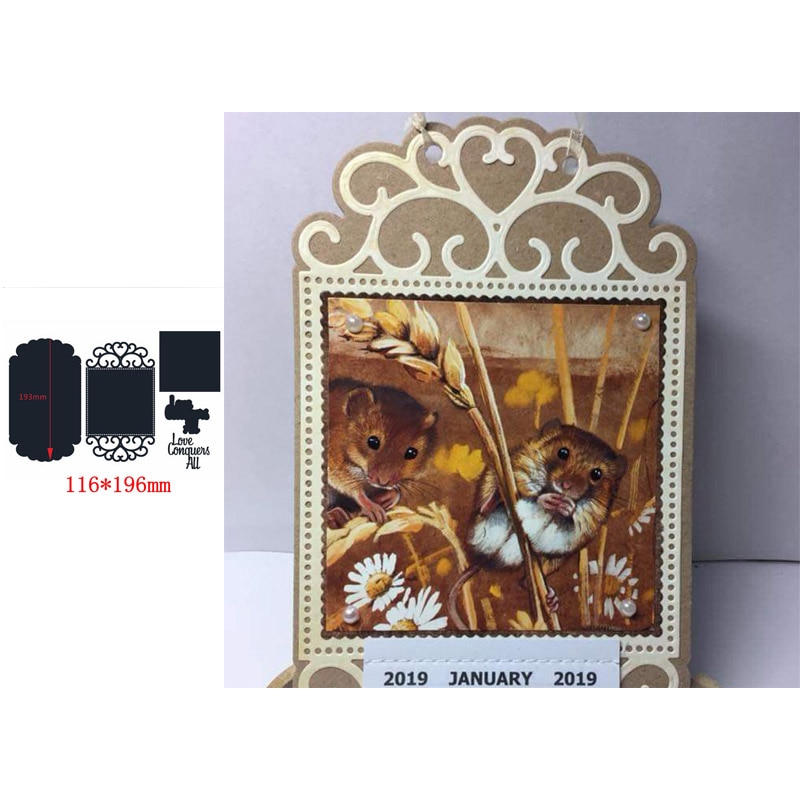 Flerdelad uppsättning av vackra snygga ramar med konstord kostnadseffektiva metallskärverktyg för diy scrapbooking album papperskort: 17