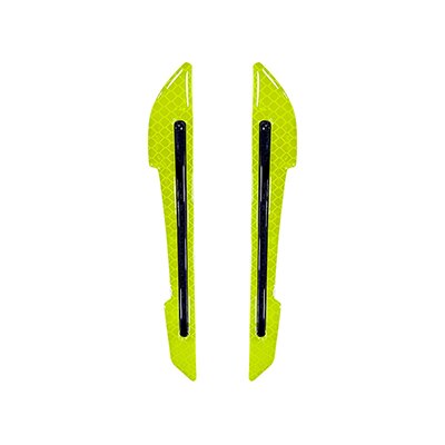 2 sztuk/zestaw samochodów odblaskowe naklejki ostrzegawcze Precut odblaskowa taśma znakująca lusterko wsteczne naklejki antykolizyjne: EmeraldGreen