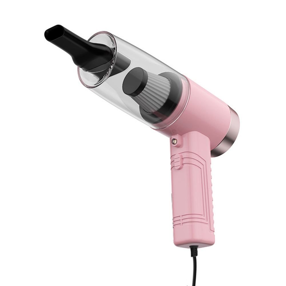 Aspirador de pó portátil, aspirador de pó de sucção, portátil, molhado/seco, para carro, casa, animais de estimação, com lanterna led perfume do carro: Azul