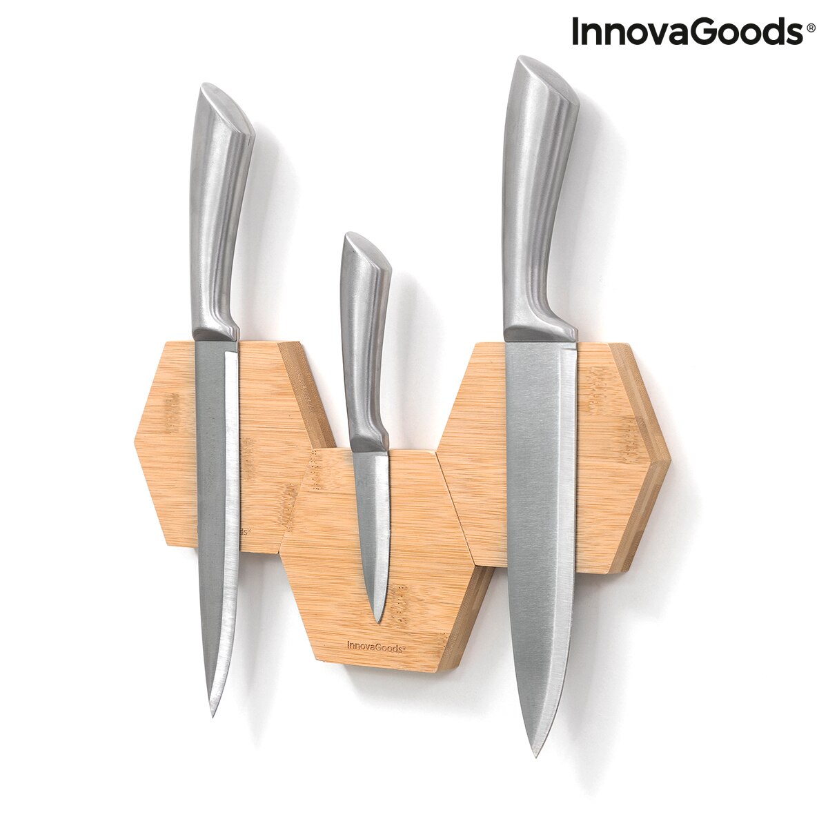 Soportes Adhesivos Magnéticos de Bambú Magbu InnovaGoods Pack de 3 uds