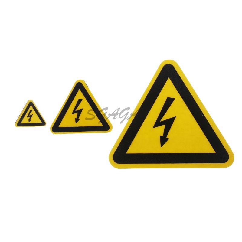 Warning Sticker Adhesive Labels Electrical Shock Hazard Danger Notice Safety 25mm 50mm 100cm PVC Waterproof