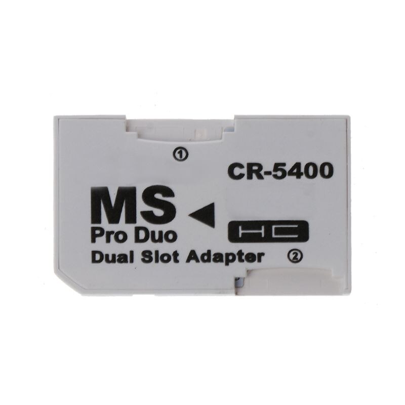 ! Dual 2 Slot MS Card Pro Duo Adapter Micro TF 64MB - 16GB TF Memory Card To Memory Stick Card For PSP