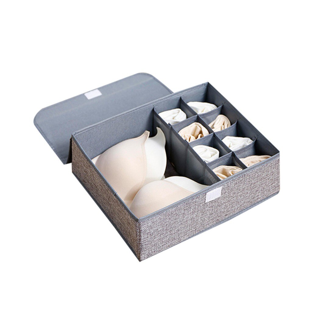 Clothes organizer Storage Box rangement Foldable Closet Organizer For Bra Underwear Drawer Divider organizador maquillaje: BB