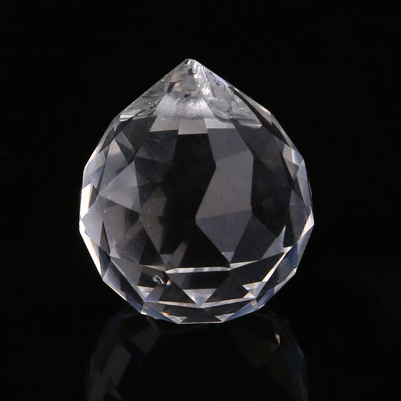 Klar krystalllampe ball hengende prisme suncatcher bryllupsdekor 20mm 30mm 40mm