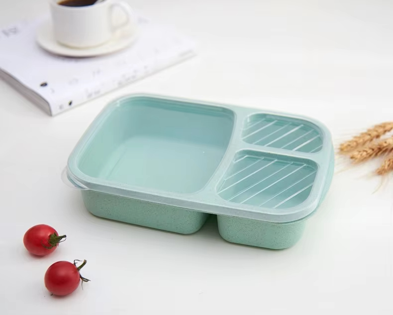 Separate Lunch Box Portable Bento Box Lunchbox Leakproof Food Container Microwave Oven Dinnerware For Kids School Adult Office: Red
