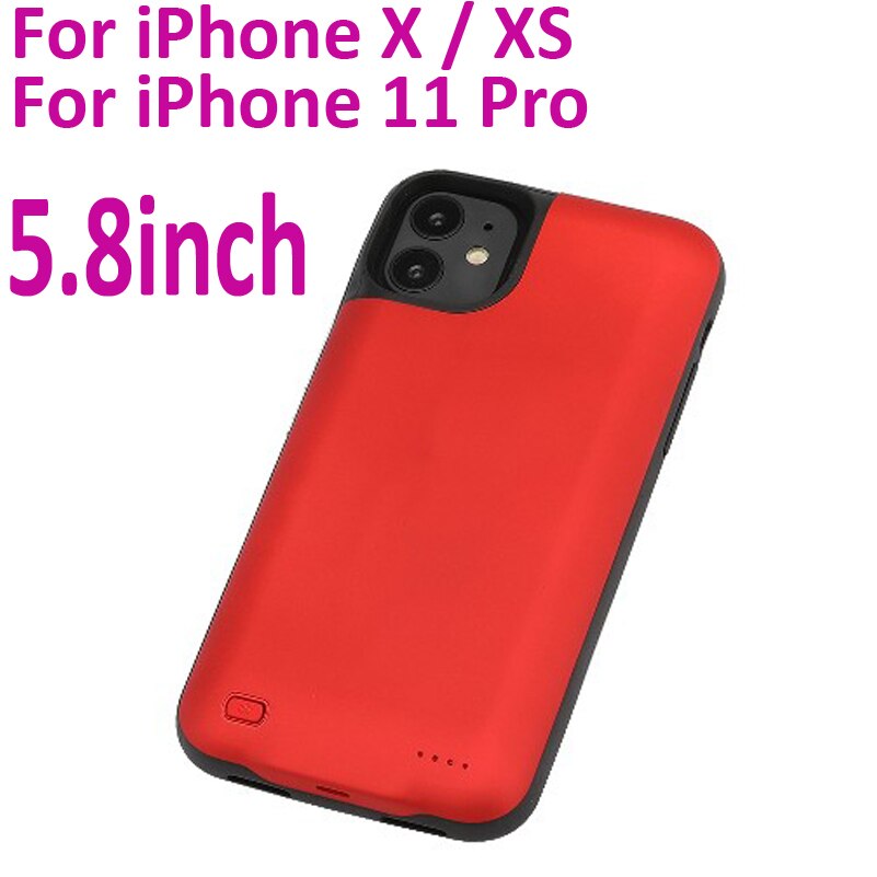 3000/4000/5000mAh Battery Charger Case For iphone 6 6s 7 8 Plus Power Bank Charging Case For iphone X XS Max XR 6 s Battery Case: X XS Red