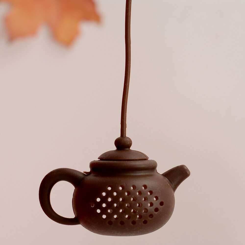 1Pc Silicone Tea Bag Tea Filter Super Cute Teapot Shaped Tea Infuser