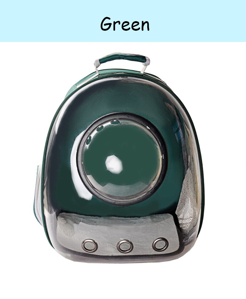 Outdoor Pet Dog Carrier Bag Pet Dog Front Bag Travel Backpack Breathable Backpack Head Comfort: Green / Brown transparent
