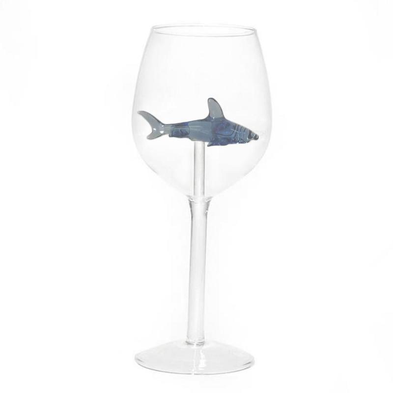Shark Wine Glass Cup European Crystal Red Wine Cup Glass Bar Party Supplies Decorating Wedding Cocktail Cocktail High U3L0