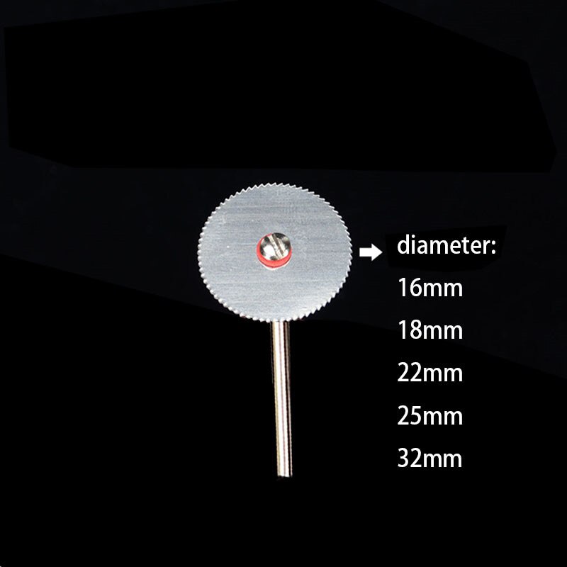 6 stk/sett rustfritt stål skive metallskive med 1 dorn til dremel roterende verktøy 16 18 22 25 32mm skjære skive