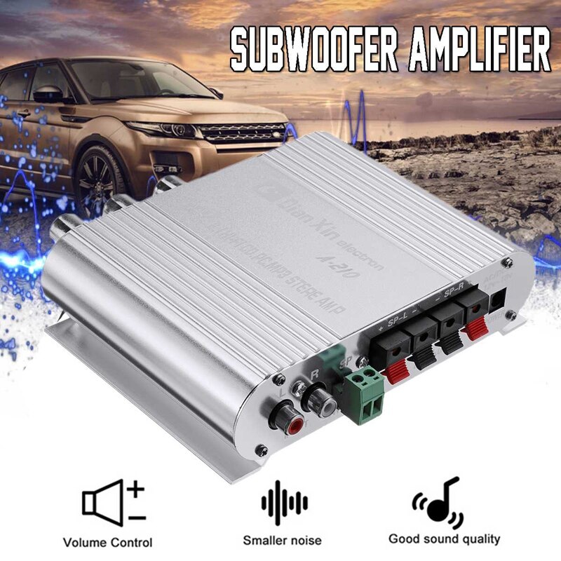 Voiture Auto DX-210 2.1 canaux basse puissance amplificateur HiFi o stéréo haut-parleur Booster 12V excellente stabilité thermique