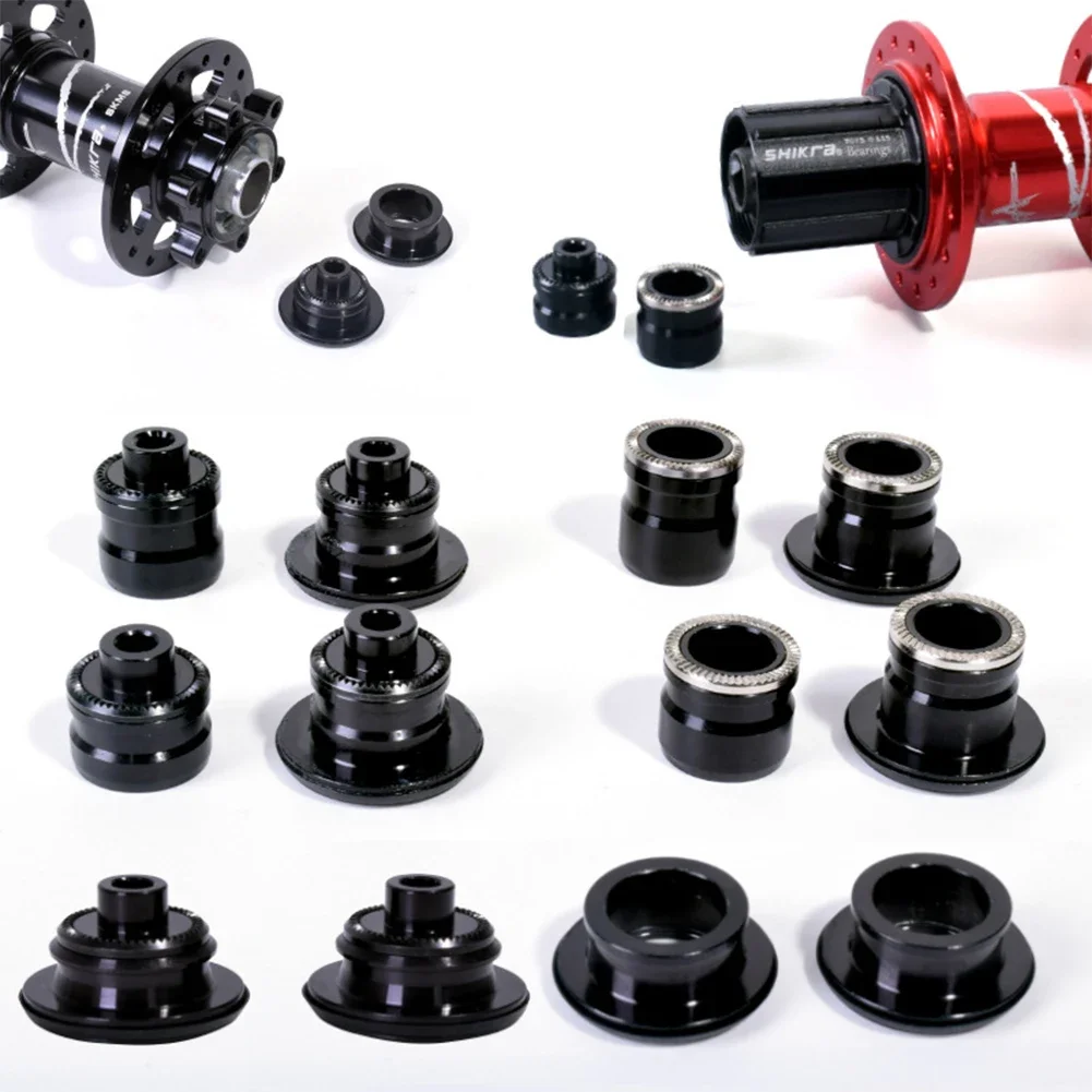 1 par de buje de bicicleta MTB QR de liberación rápida adaptador de eje pasante tapas de extremo convertidor 9-15/10-12 accesorios de ciclismo de aleación de aluminio