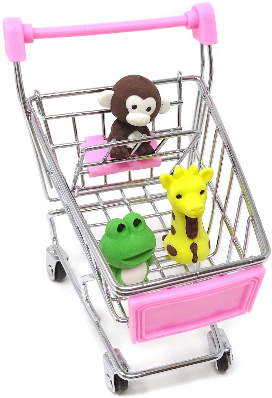 Shopping Cart With Sturdy Metal Frame Play Sets & Kitchens Heavy-gauge Steel Construction Mini Children Handcart Simulation