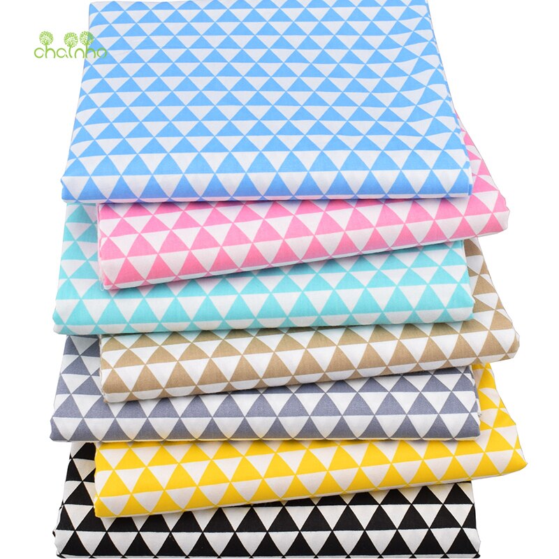 Chainho Twill Katoen Stof, Patchwork Driehoek Tissue Doek, diy Naaien Quilten Fat Quarters Materiaal Voor Baby & Kinderen, 7 Stks/partij