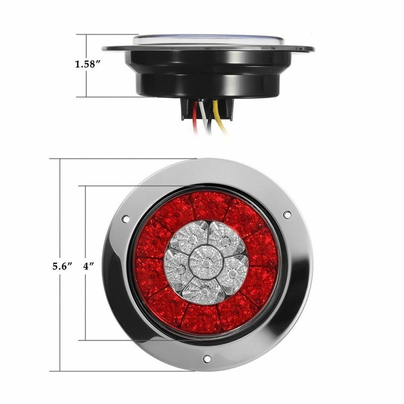 Luces LED de 4 Uds. Para camiones, luces traseras de 24v y 16 leds, luces de estacionamiento para remolque, luces LED para remolque, farol LED trasero para remolque