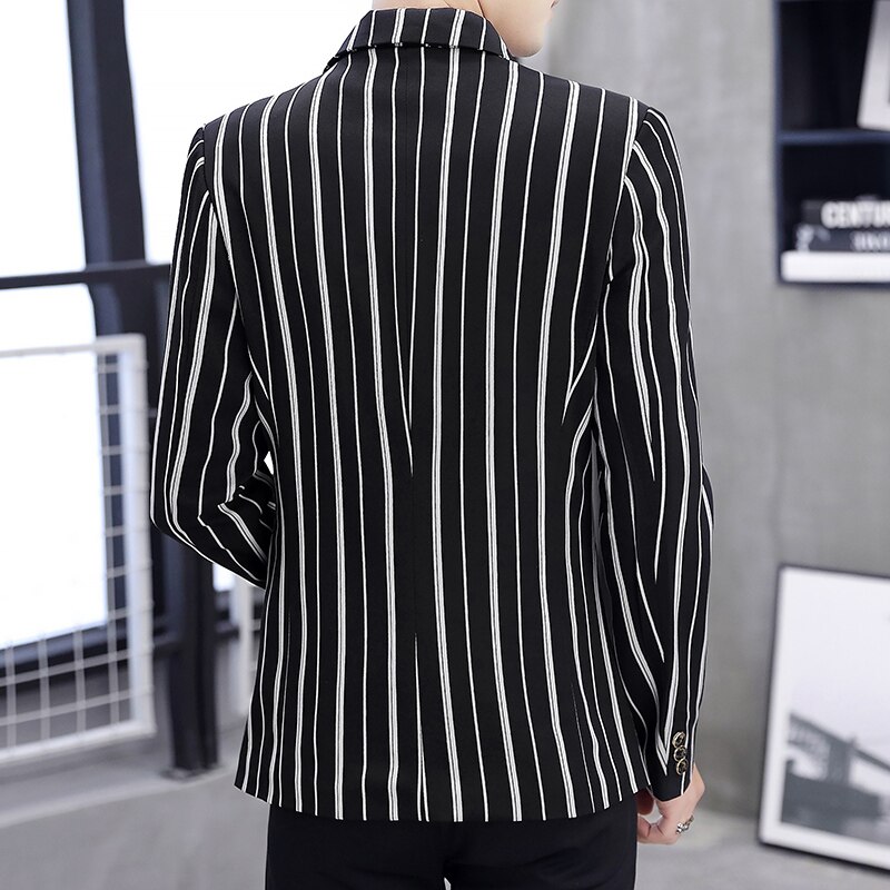 Männer Weißen Anzug Jacke Asiatische Größe XXL XXXL Streifen Anzug Männer Mantel Neue Geschäft Bankett Männer Kleid Jacken