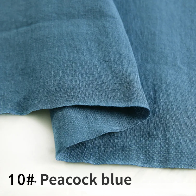 Ropa de lino , tela de cáñamo por metro, piedra fina lavada, lino de de , pantalones de vestir de verano, tela de ramio: Verde claro