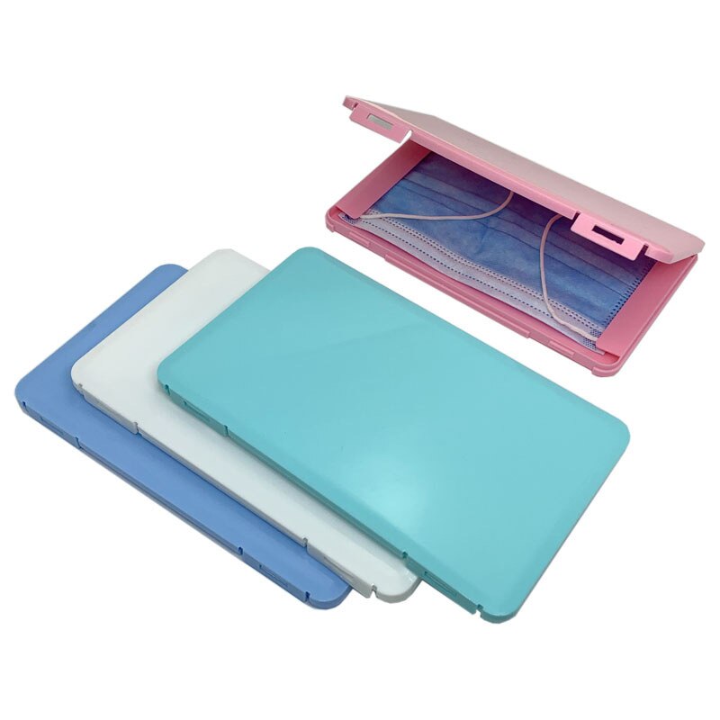 Portable Face Mask Storage Case Face Shield Holder Box Travel Organizer Mask Storage Plastic Box Mask Storage Plastic Box
