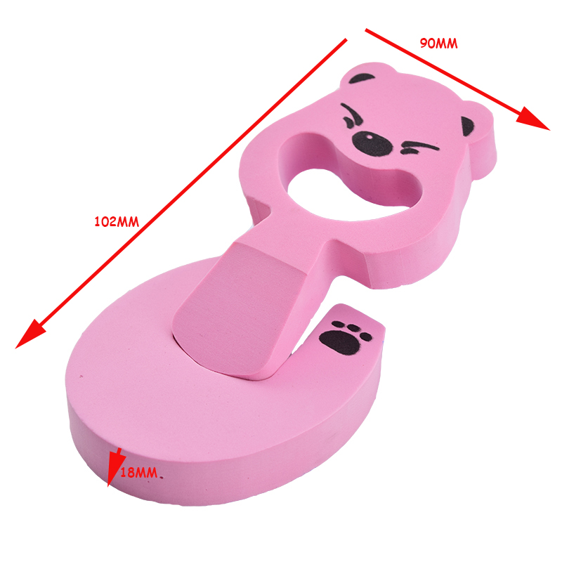 TUSUNNY 1pc Baby bescherming stop houder slot Veiligheid Guard Finger Protect Kind kids Baby Cartoon Jammers Stop Deur: pink