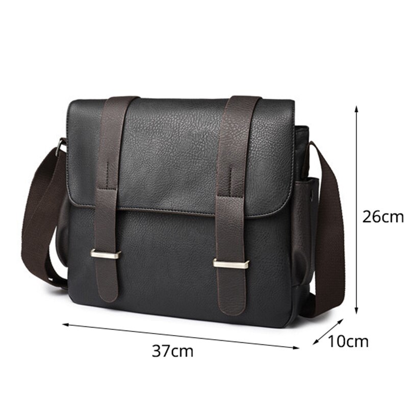 Casual mannen Schoudertas PU Leer Man Messenger Tassen voor Mannen Laptop Tas Crossbody Tas Reizen Business aktetassen