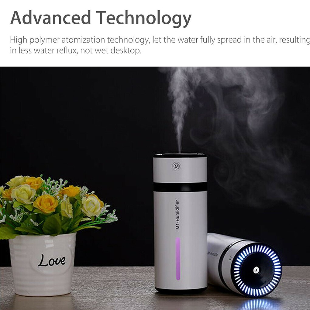 Humidifier LED Mini Portable Humidifier Home Air Purifier USB Charging Freshener Office Essential Oil Diffuser