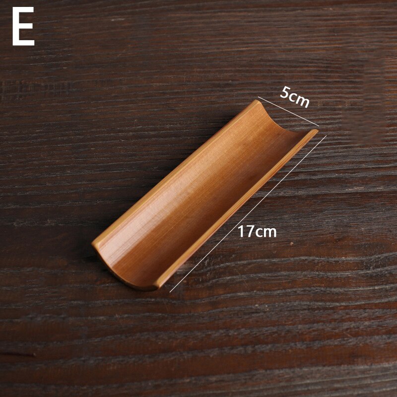 Colher de chá kung fu de bambu natural, colher de chá e matcha, acessórios para chá, utensílios da cerimônia de fabricação: E
