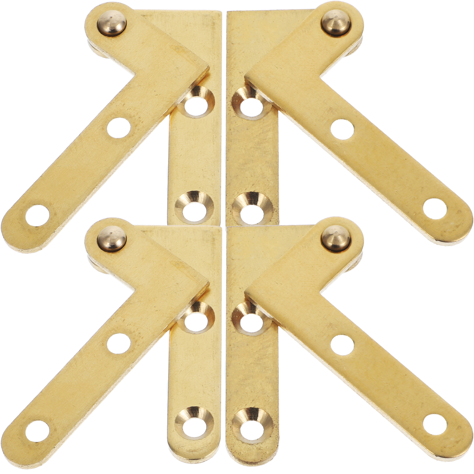 Bisagra de puerta pivotante para armarios de cocina, accesorio giratorio de 360 grados, secreto de cobre, 4 juegos: Default Title