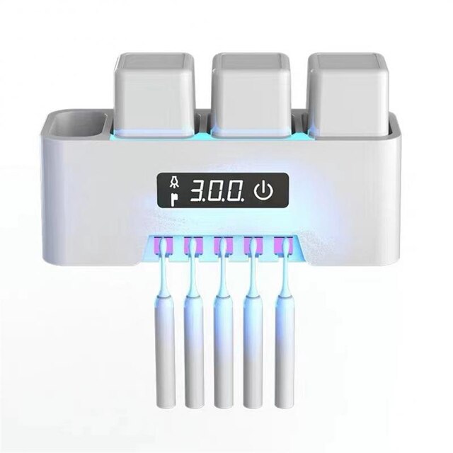 Sterilizzatore automatico per spazzolino da denti Xiaomi Smart UV con 3 tazze accessori per la disinfezione a parete: Default Title