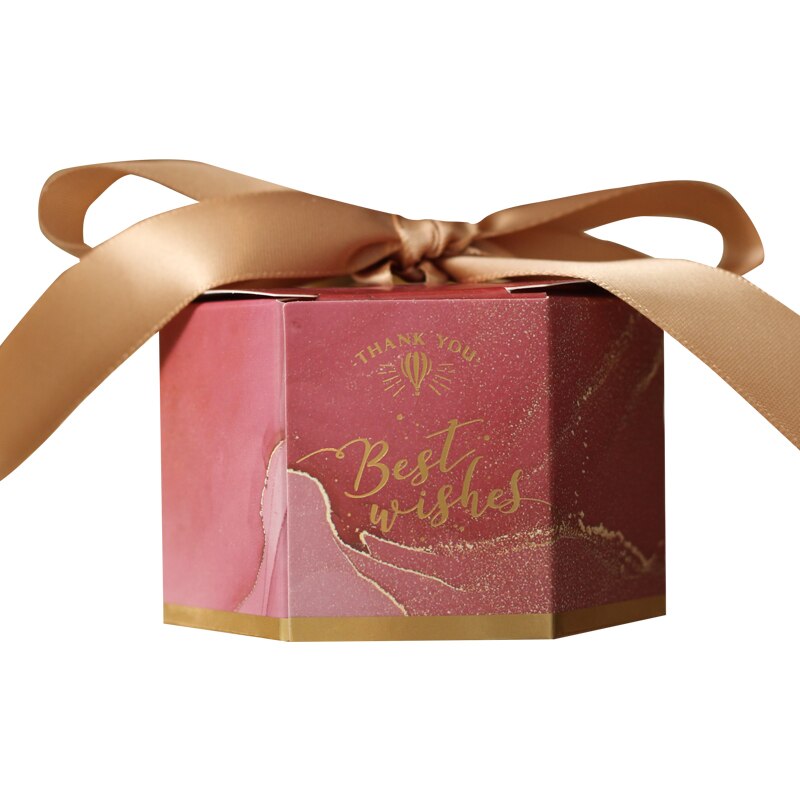 30/50 stuks bedankjes bedrukt in roze/rood/paars snoepzakjesdoos voor bedankjes decoratie, evenement feestbenodigdheden bruiloft bedankjesdoos: Rood / 50 stuks