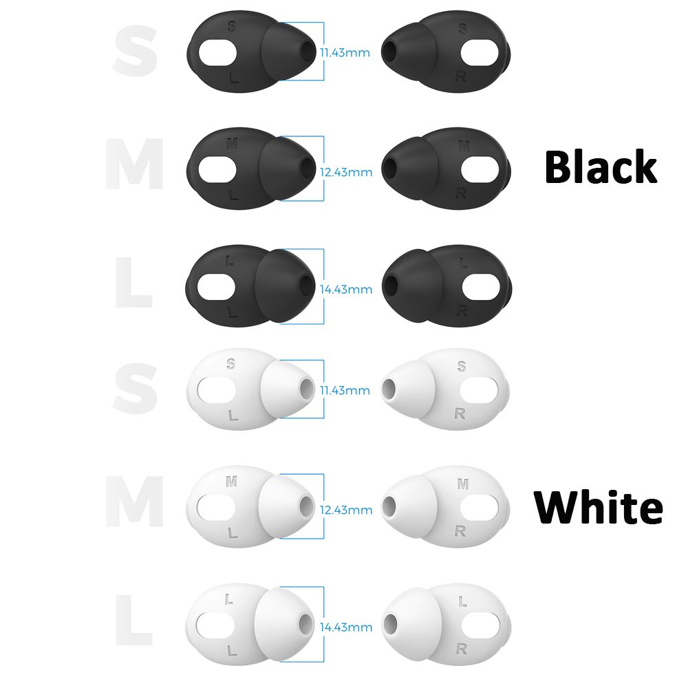 3Pairs Anti Slip Protective Replacement Ultra Thin Case Cover Eartips Silicone Earbuds For AirPods 3