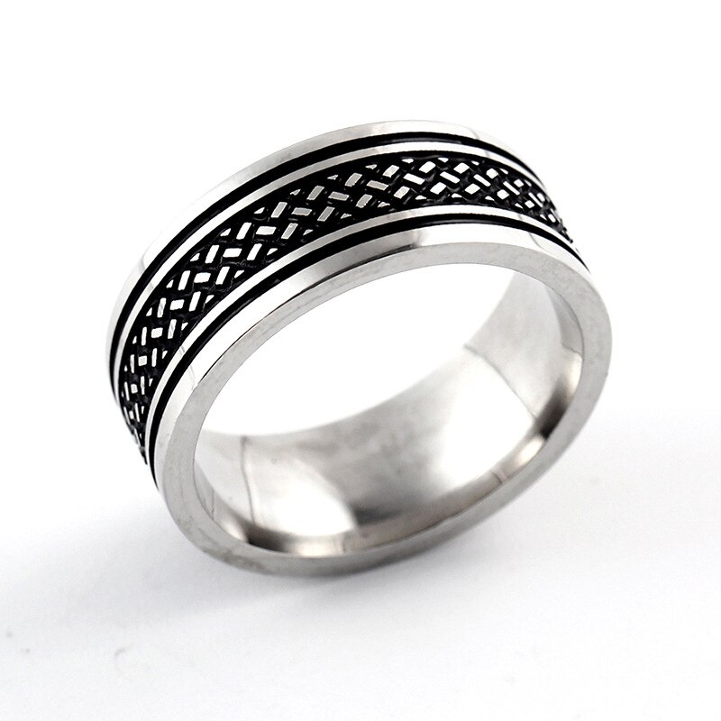 KMOCK Mens Rings 8 MM Wedding Band Black Pure Carbide Tungsten Engagement Ring for Men Mate Center Jewelery
