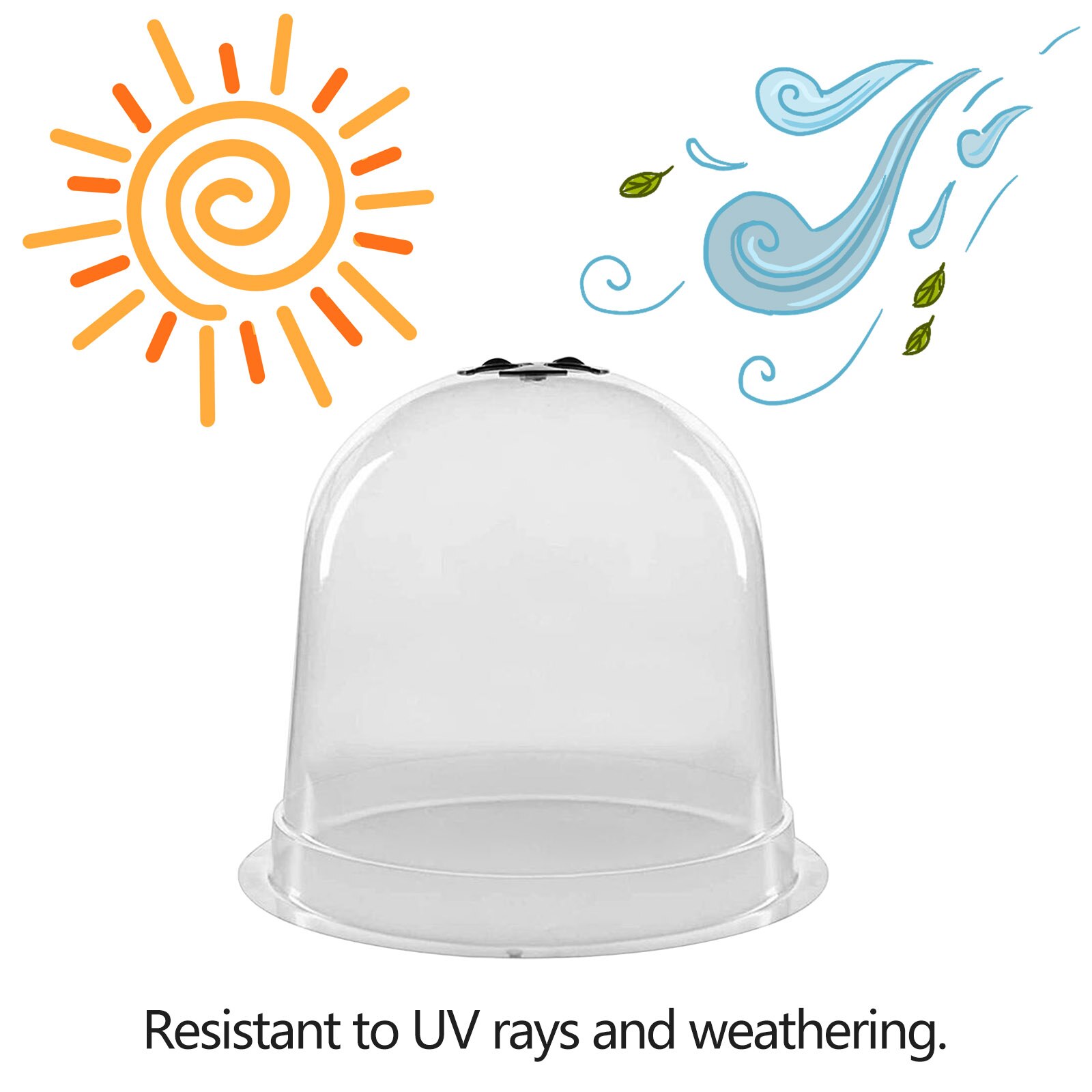 6pcs Cloche Dome Reusable Plastic Plant Bell Protector Cover for Warming Fruits Vegetables Seedlings Guard Freeze Protection