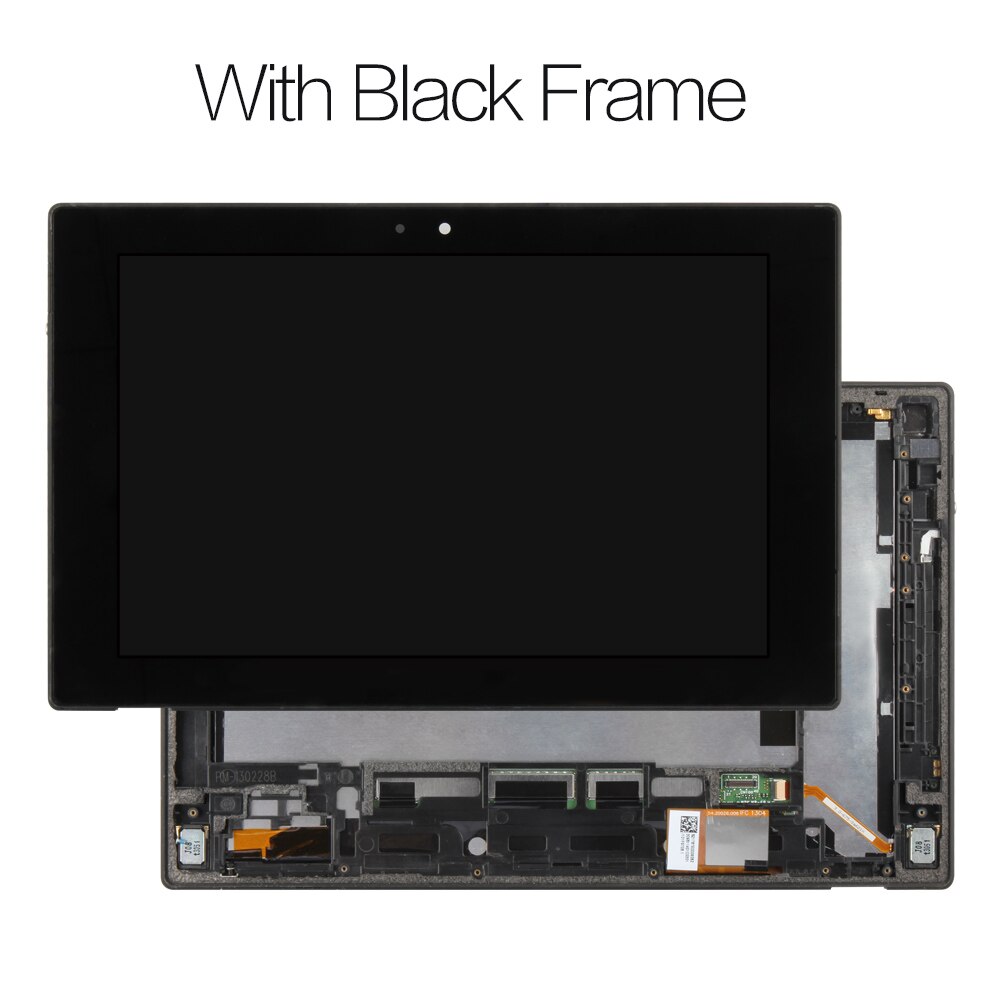 Srjtek voor sony xperia tablet  z 10.1 sgp 311 sgp 312 sgp 321 lcd-scherm matrixscherm touchscreen tablet-pc montage met frame: Met zwart frame