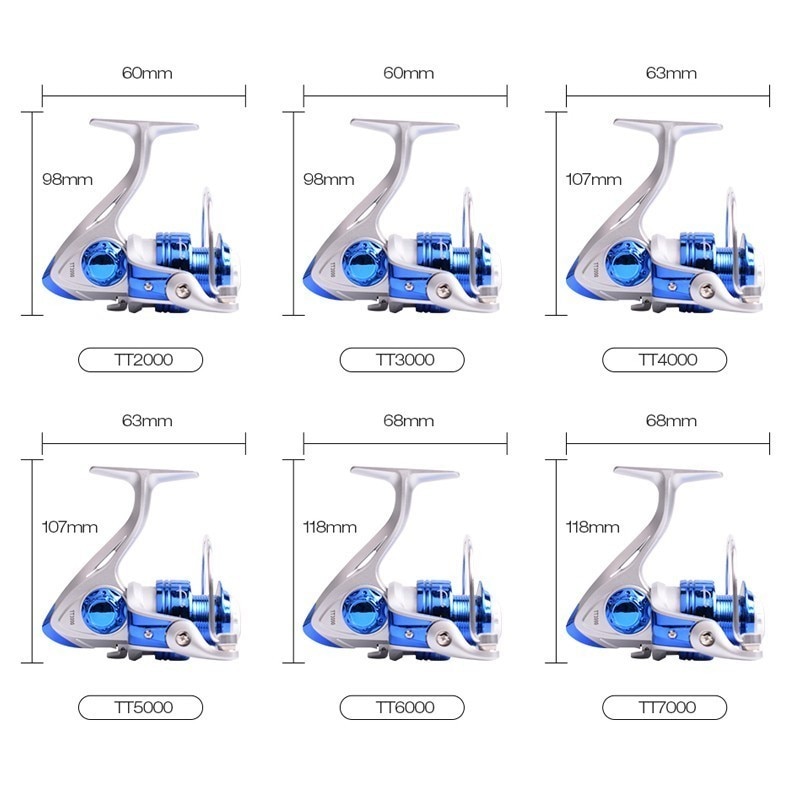 Mavllos Goedkope Vissen Spinning Reel 2000 3000 6000 Max Drag 10Kg Metal Gear Zoetwater Karper Surf Saltwater Spinning Vissen reel