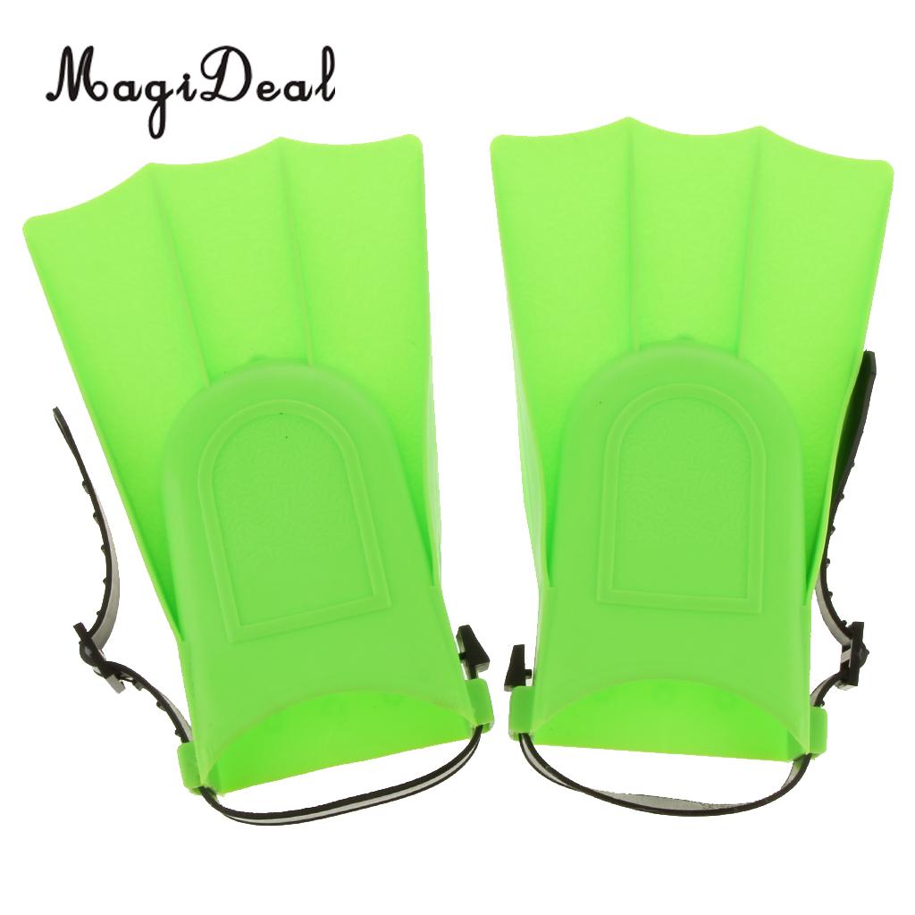 MagiDeal Adults Adjustable Flippers Fins Swimming Diving Learning Tools S/M/L/XL for Swimming Snorkeling Diving Fins Children: S Green