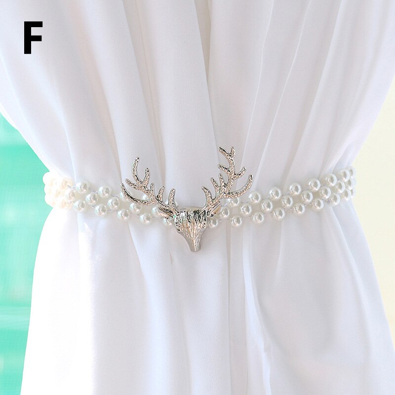 Kreative Vorhang Strap Tie Elch Form Aluminium Legierung Metall Vorhang Riemen Gold Siliver Vorhang Schnallen Für Home Vorhang Clip Acces: F