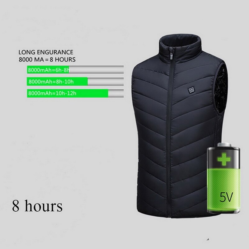 Elektrische Verwarmde Vest Mannen Vrouwen Verwarming Vest Thermische Warme Kleding Usb Verwarmde Outdoor Vest Winter Verwarmde Jas
