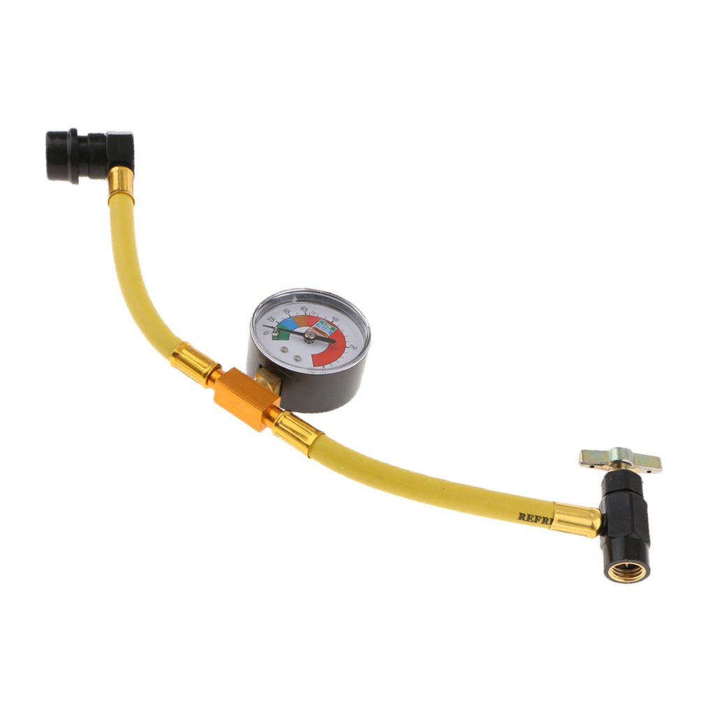 Replacement R134A AC Refrigerants Charging Hose Pipe w/ Gauge 200PSI Yellow