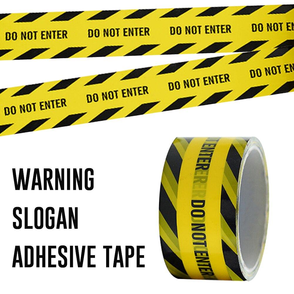 Newest Warning Safety Tape Please Wait Here Sign Social Distancing Floor Tape Caution Sticker for Shop Supermarket Restaurant