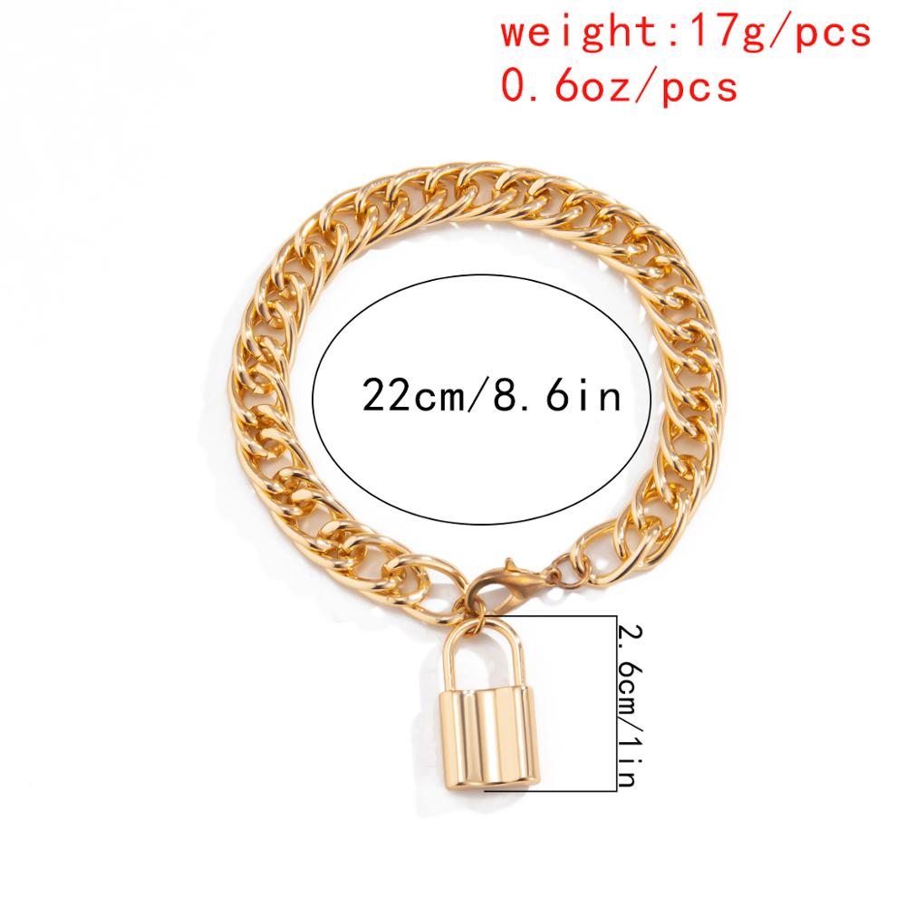 Ankle Bracelet for Women Lock Pendant Anklet Gold Color Metal Leg Bracelet Boho Foot Jewelry Chains Women Accesorios Mujer