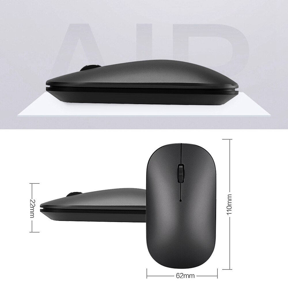 Mouse Wireless Lenovo Xiaoxin Air 2 4000DPI 2.4GHz con lucidatura CNC Bluetooth 4.0 Mouse Dual-Mode per Laptop Windows Lenovo