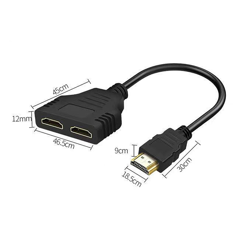 adapter rozgałęźnika HDMI 1 męnarty na podwójny 2-drożny kabel rozgałęźny HDMI żeńnarty 4K 3D Y robić laptopa monitor TV 1080P 1 wejście 2 wyjścia doprowadziło