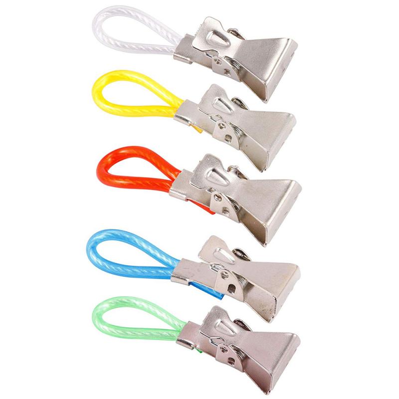 5PCS Tea Towel Hanging Clips On Hooks Loops Hand Towel Hangers Household Kitchen Bathroom Organizer Multifunction Tool